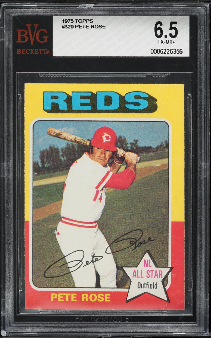 1975 Topps Pete Rose #320 BVG 6.5 EXMT+