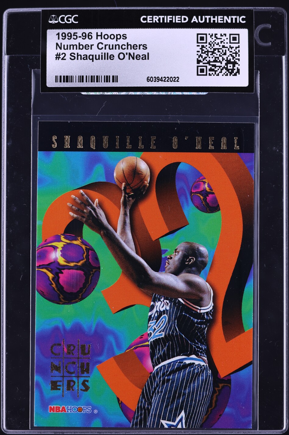 1995 Hoops Number Crunchers Shaquille O'Neal #2 CGC AUTH
