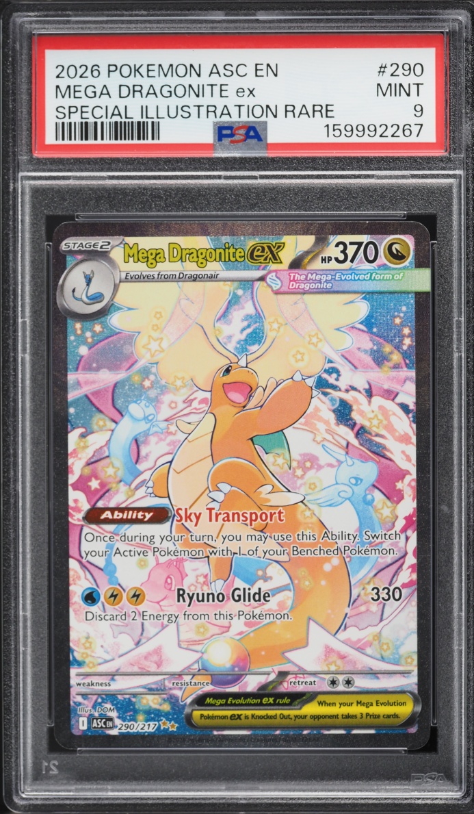 2026 Pokemon Mega Evolution Ascended Heroes SIR Mega Dragonite Ex #290 PSA 9 MINT