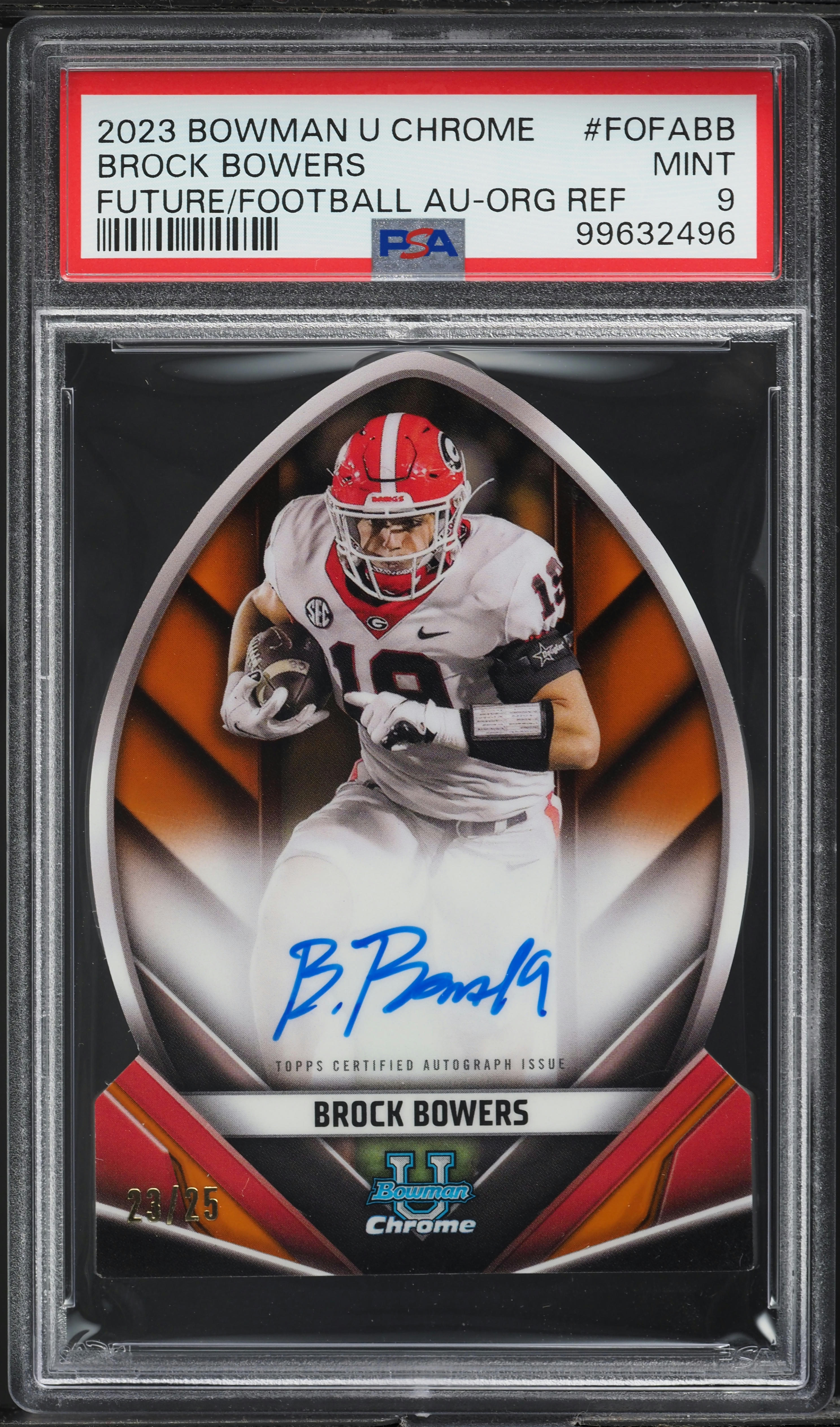 2023 Bowman University Chrome Future Football Orange Brock Bowers
