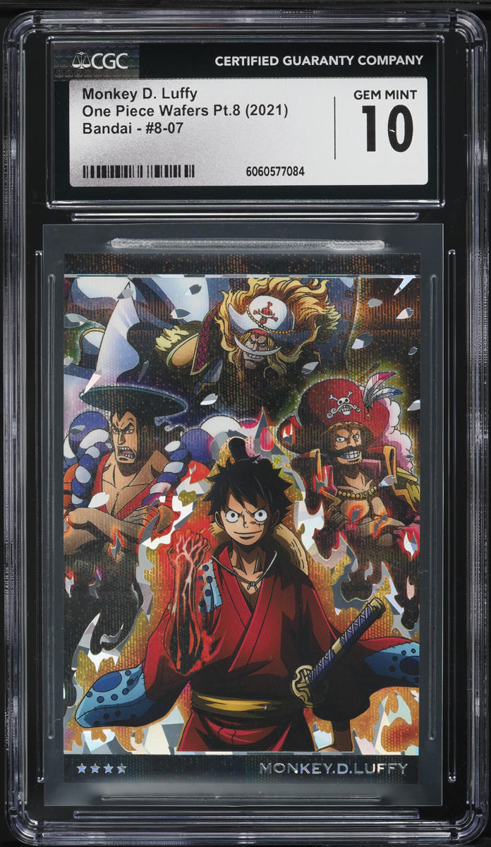 2021 One Piece Japanese Wafers Part 8 Monkey D. Luffy #8-07 CGC 10 GEM MINT