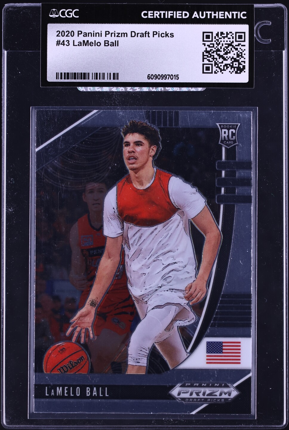 2020 Panini Prizm Draft Picks LaMelo Ball ROOKIE #43 CGC AUTH