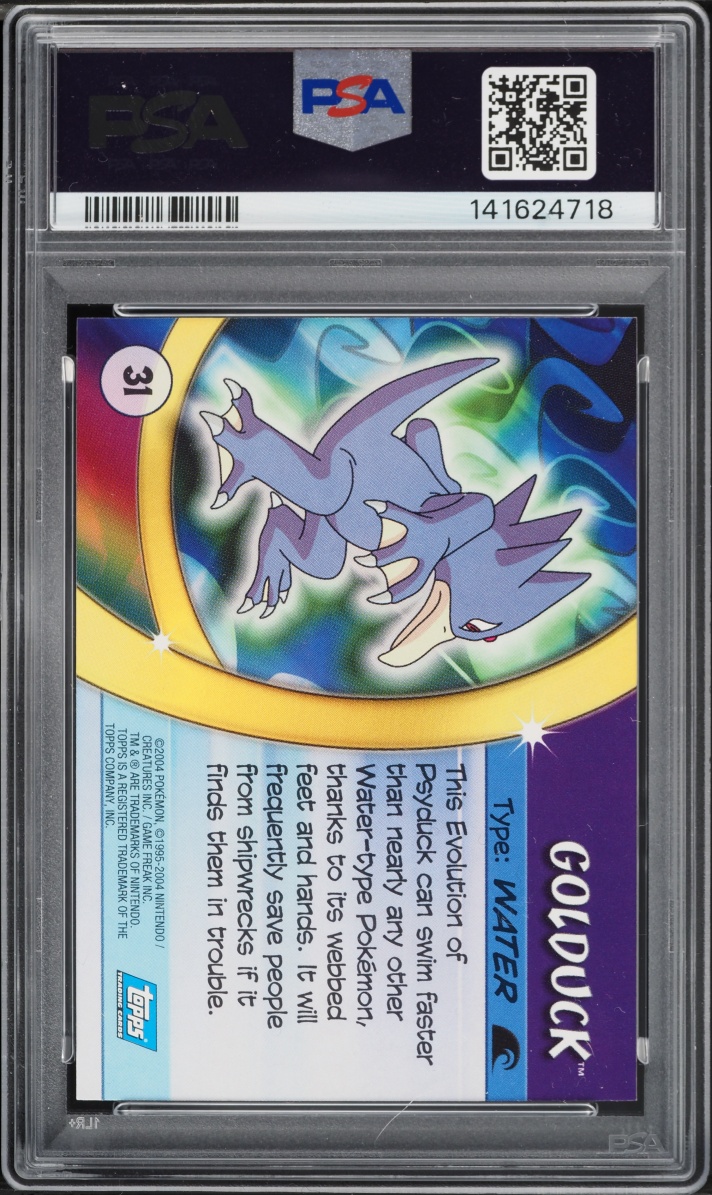2004 Topps Pokemon Advanced Challenge Foil Golduck #31 PSA 10 GEM MINT