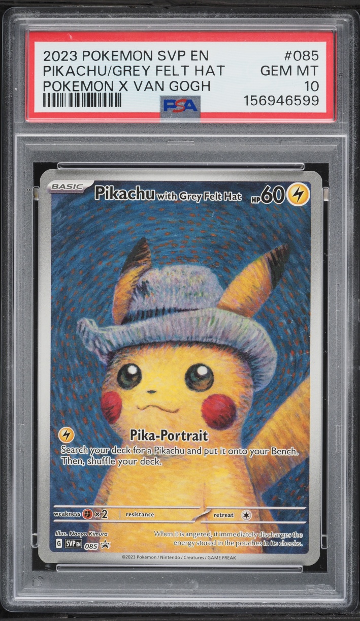2023 Pokemon SV Promo Van Gogh Full Art Pikachu With Grey Felt Hat #85 PSA 10 GEM MINT