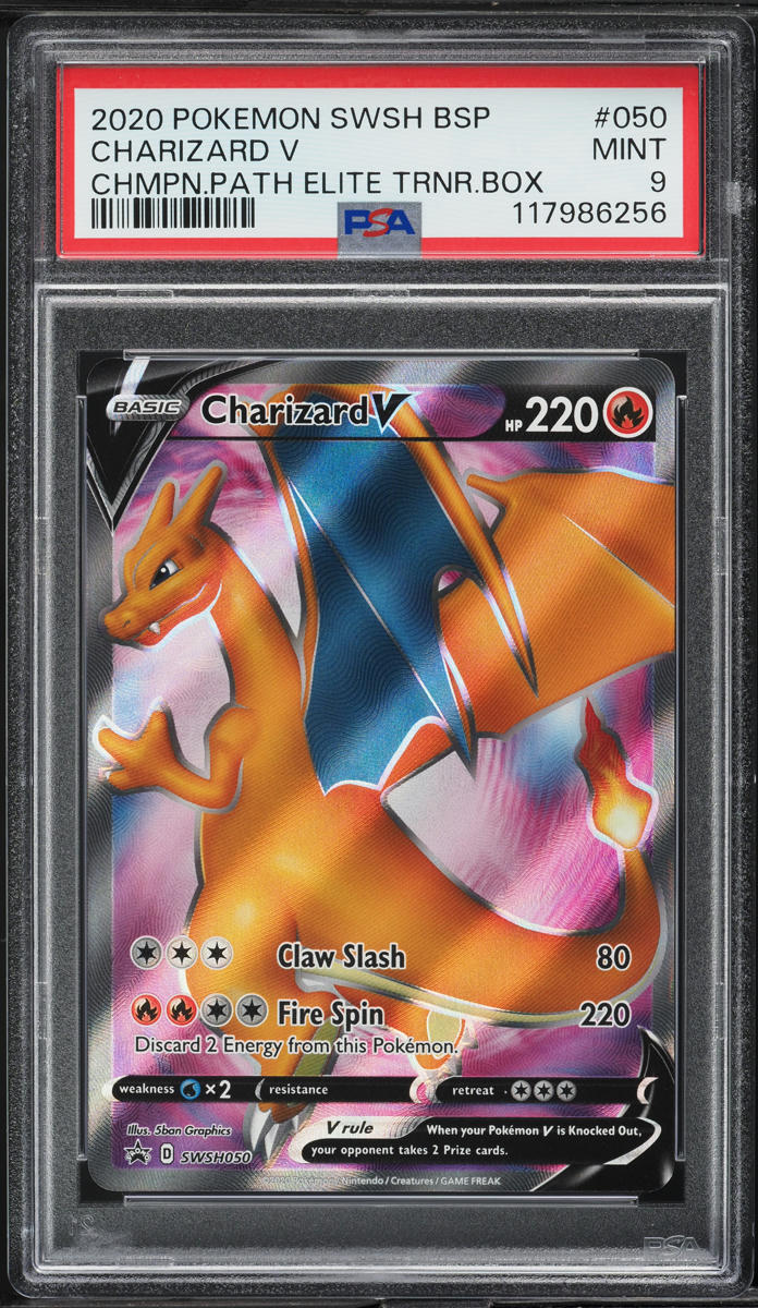 2020 Pokemon SWSH Black Star Promo Champion's Path ETB Charizard V #50 PSA 9 - Main Image