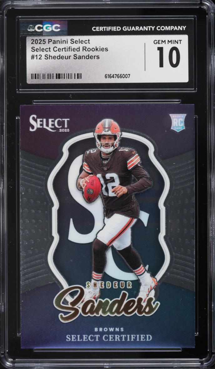 2025 Select Certified Shedeur Sanders ROOKIE #12 CGC 10 GEM MINT