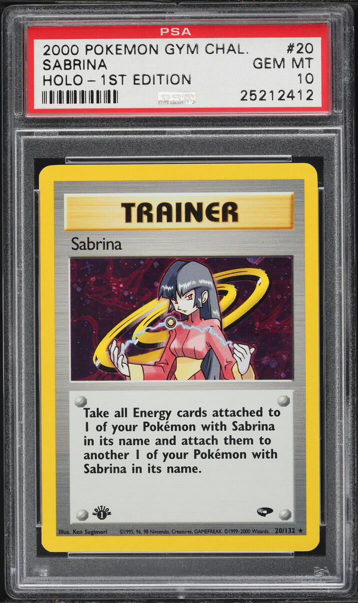 2000 Pokemon Gym Challenge 1st Edition Holo Sabrina #20 PSA 10 GEM MINT