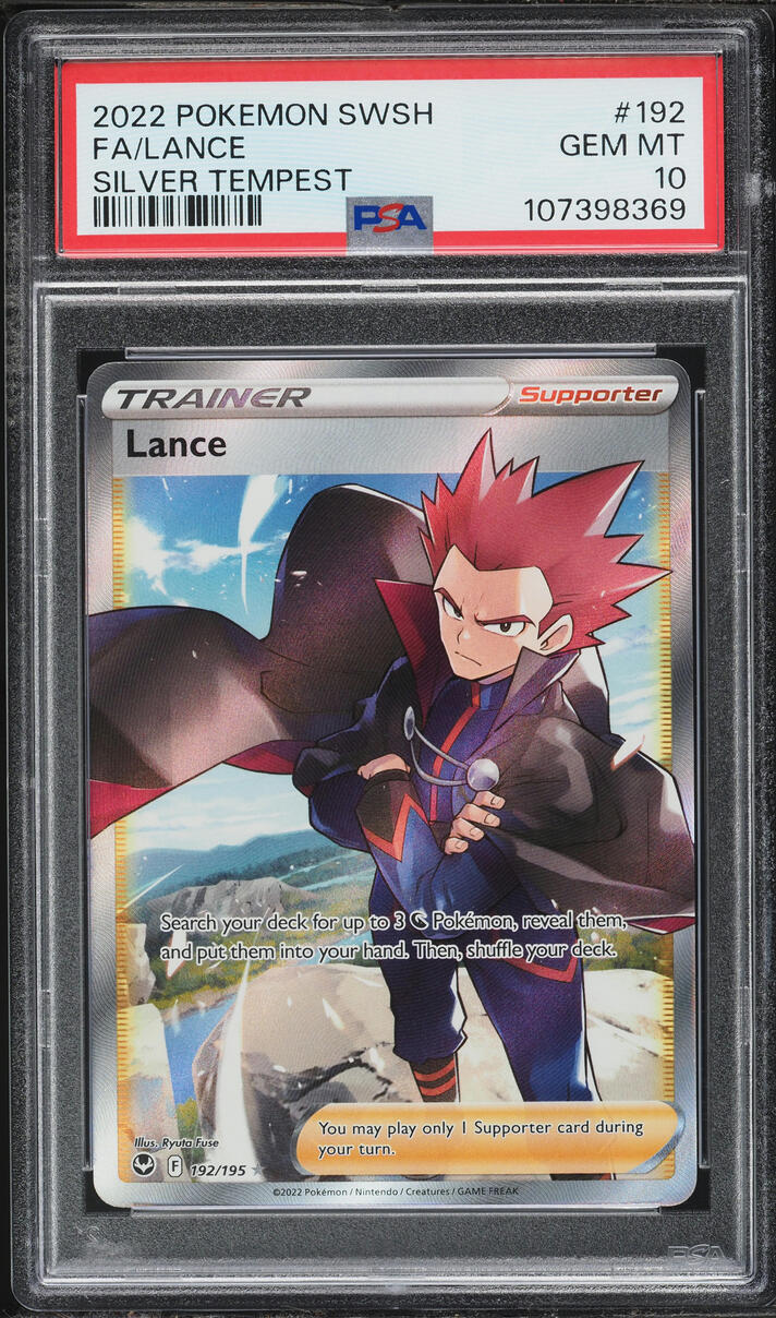2022 Pokemon Sword & Shield Silver Tempest Full Art Lance #192 PSA 10 GEM MINT