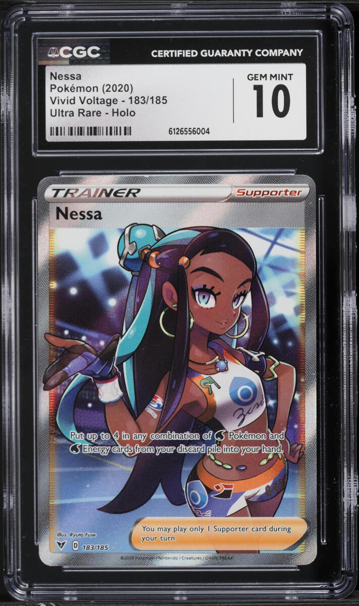 2020 Pokemon Sword & Shield Vivid Voltage Full Art Nessa #183 CGC 10 GEM MINT