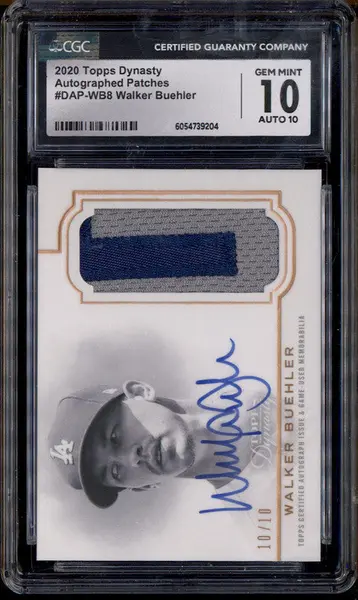 2020 Topps Dynasty Autograph Patch #DAP-WB8 Walker Buehler