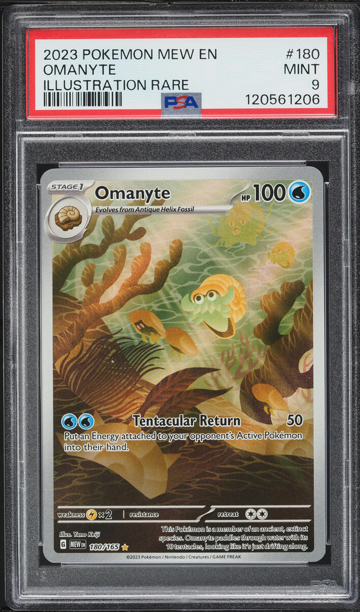 2023 Pokemon Scarlet & Violet 151 IR Omanyte #180 PSA 9 MINT