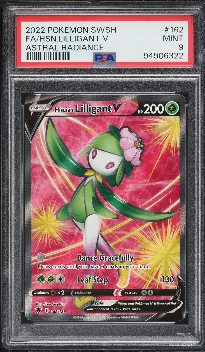 2022 Pokemon Sword & Shield Astral Radiance Full Art Hisuian Lilligant V #162 PSA 9 MINT