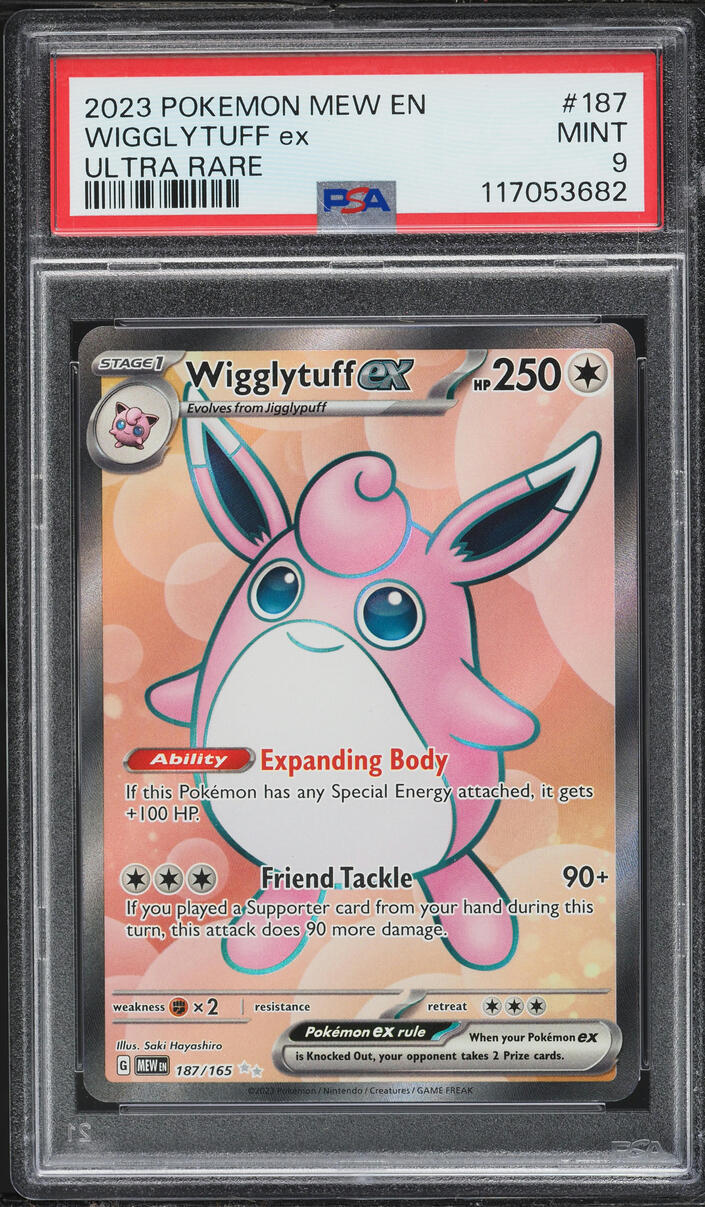 2023 Pokemon Scarlet & Violet 151 Full Art Wigglytuff EX #187 PSA 9 MINT