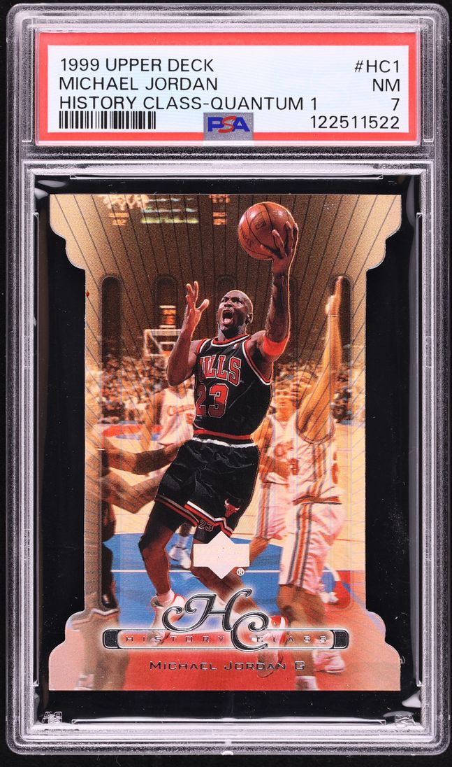 1999 Upper Deck History Class Quantum 1 Michael Jordan /100 #HC1 PSA 7 NRMT - Photo 1