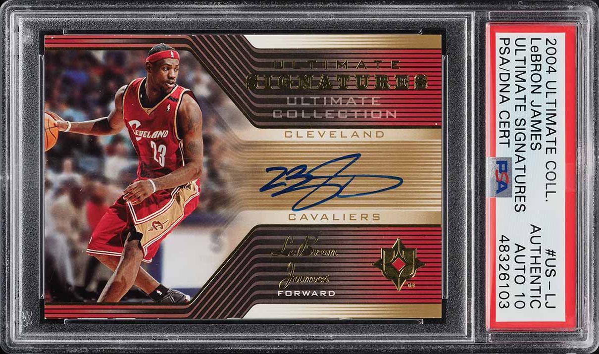 2004 Ultimate Collection Signatures LeBron James AUTO DNA 10 #US-LJ PSA AUTH