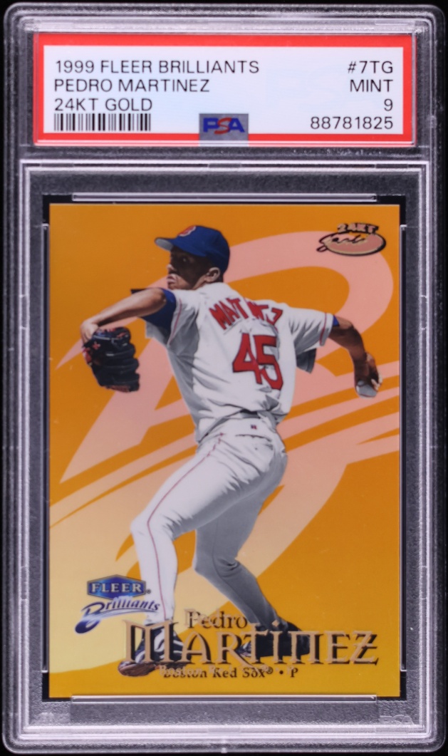 1999 Fleer Brilliants 24kt Gold Pedro Martinez /24 #7TG PSA 9 MINT - Photo 1