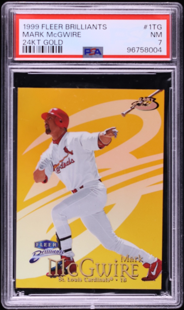 1999 Fleer Brilliants 24kt Gold Mark McGwire /24 #1TG PSA 7 NRMT - Photo 1