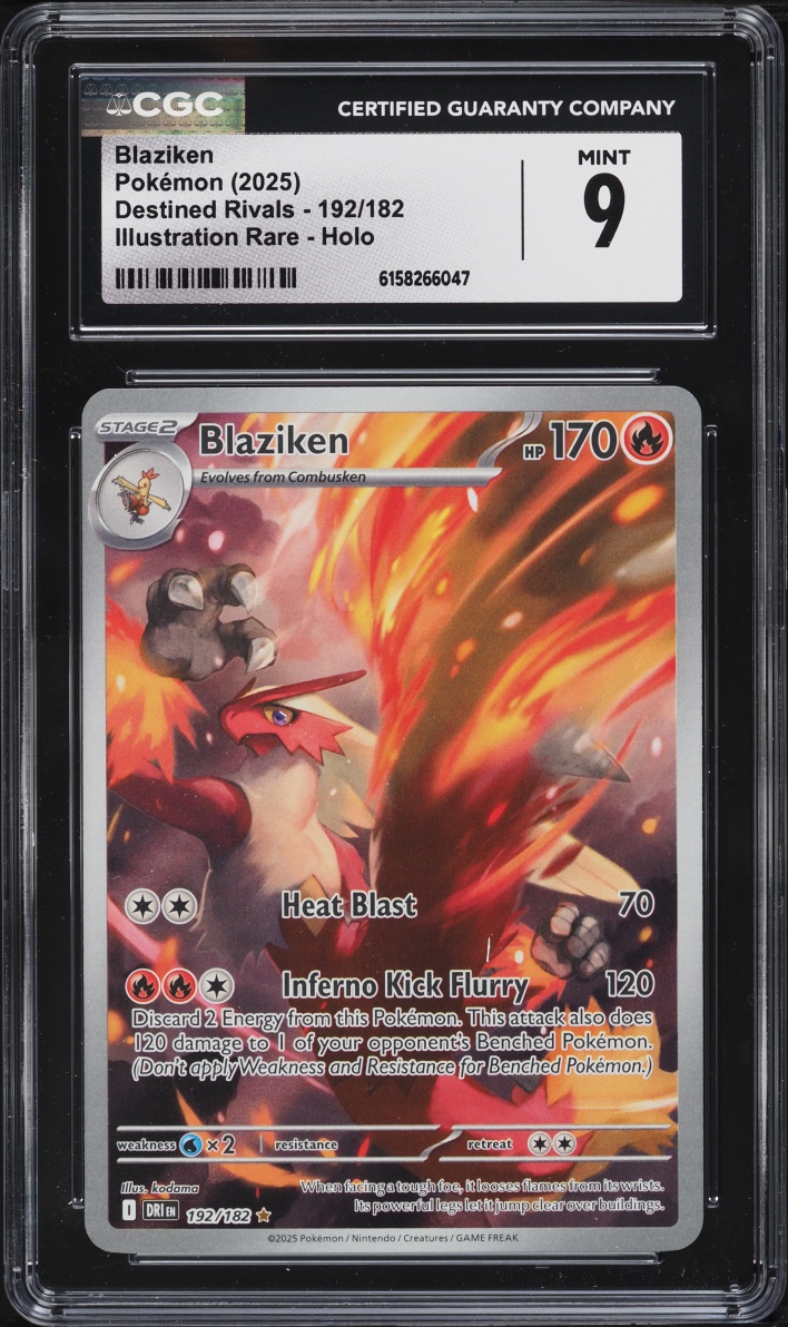 2025 Pokemon Scarlet & Violet Destined Rivals IR Blaziken #192 CGC 9 MINT