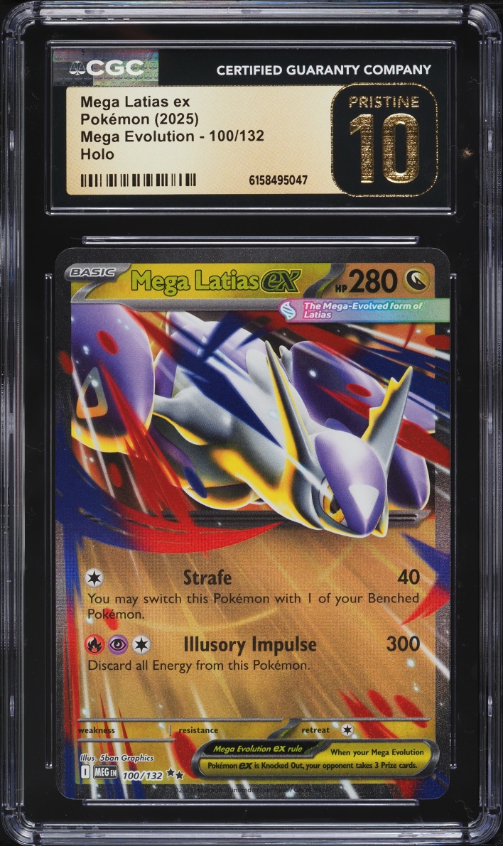 2025 Pokemon Mega Evolution Holo Mega Latias EX #100 CGC 10 PRISTINE