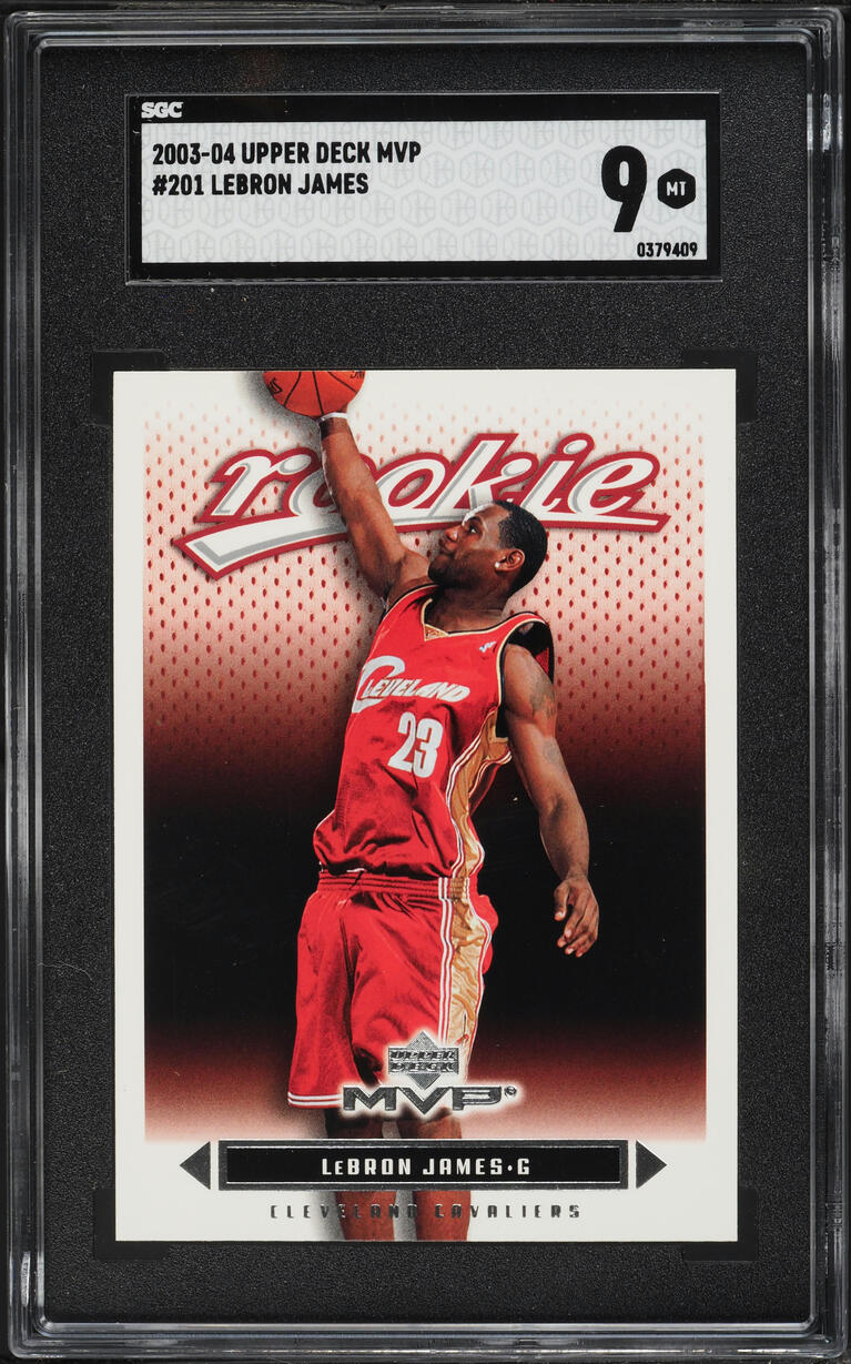 2003 Upper Deck MVP LeBron James ROOKIE #201 SGC 9 MINT