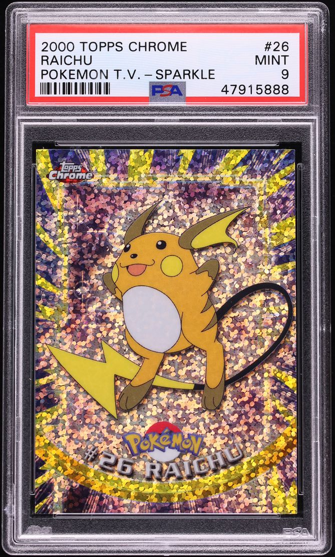 2000 Topps Chrome Pokemon Series 1 Sparkle Raichu #26 PSA 9 MINT
