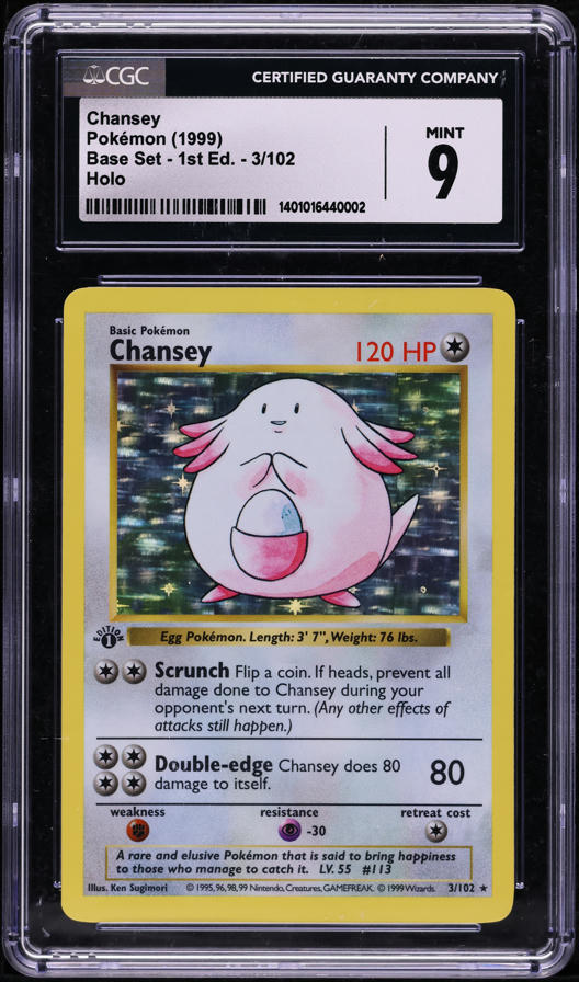 1998 Pokemon Japanese Vending Series 1 Chansey #113 CGC 10 GEM