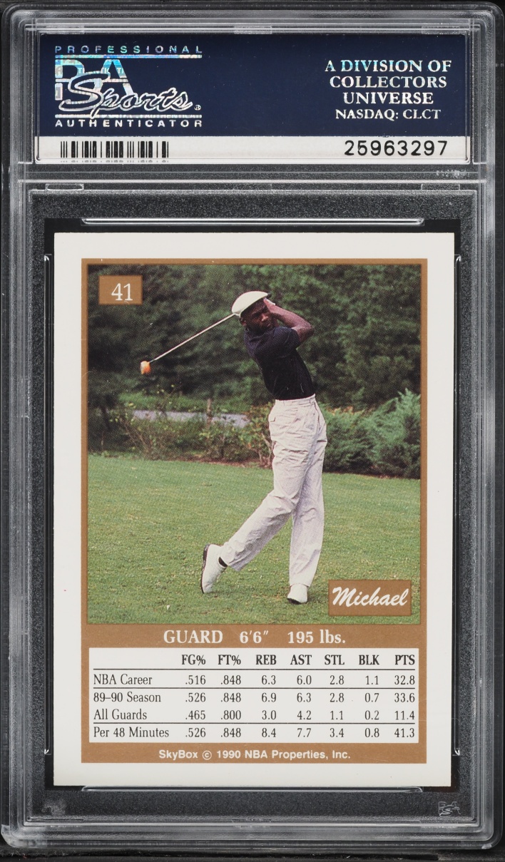 1990 Skybox Basketball Michael Jordan #41 PSA 10 GEM MINT - Photo 2