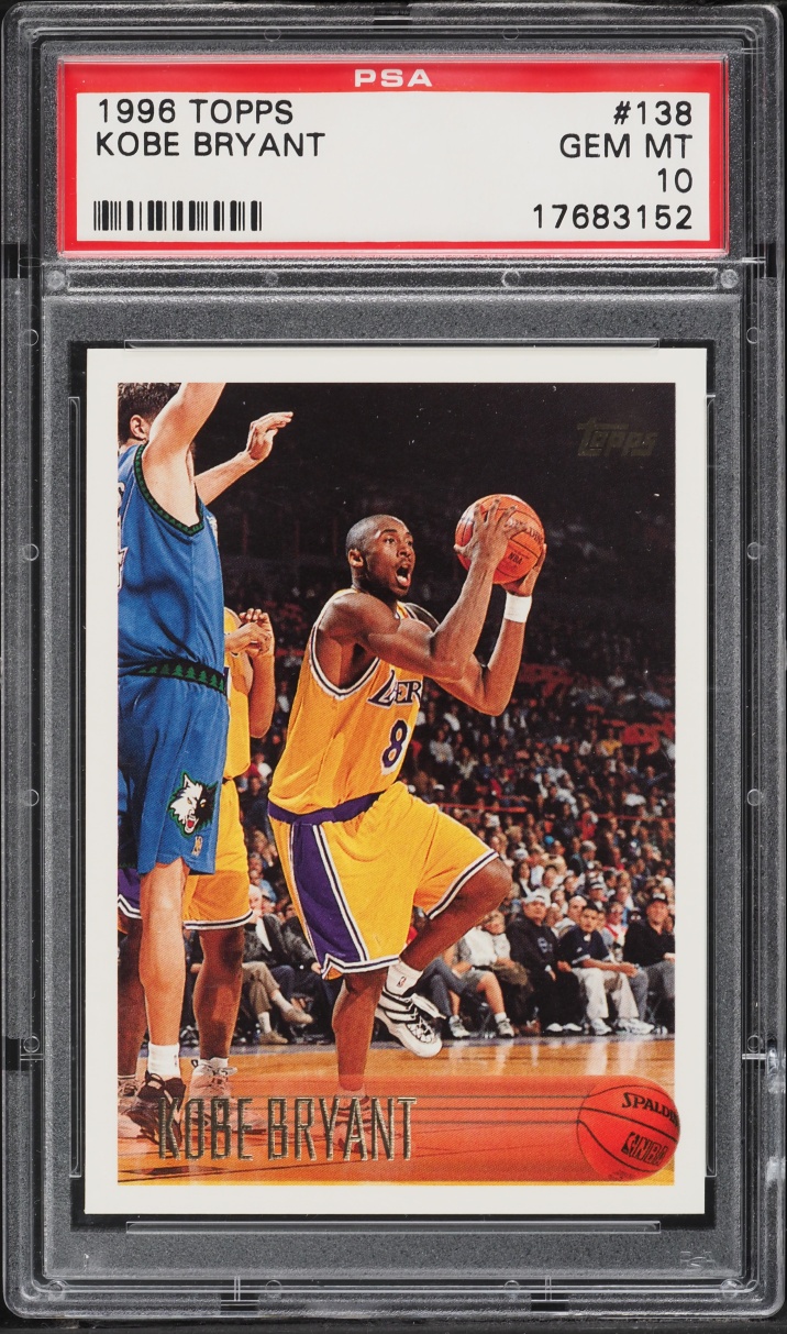 1996 Topps Basketball Kobe Bryant ROOKIE #138 PSA 10 GEM MINT