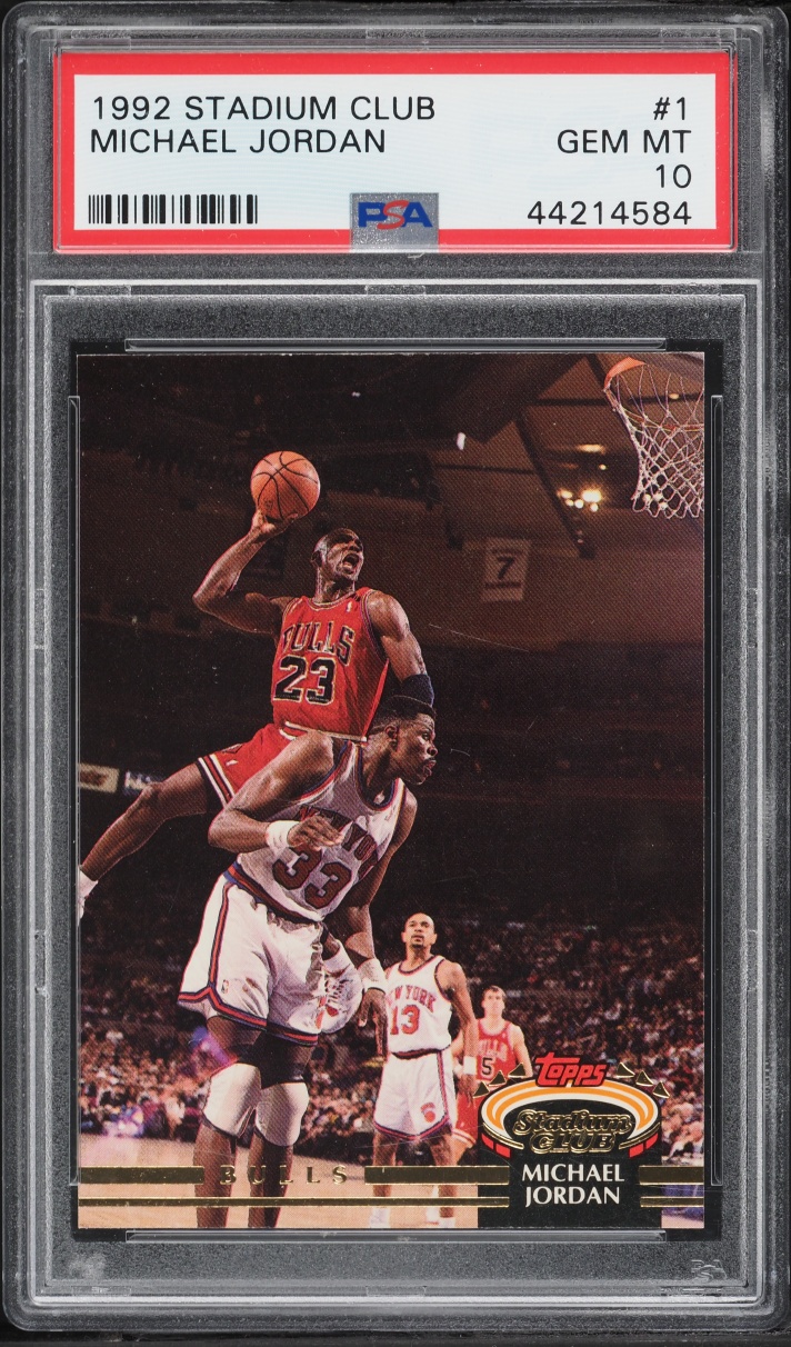 1992 Stadium Club Basketball Michael Jordan #1 PSA 10 GEM MINT