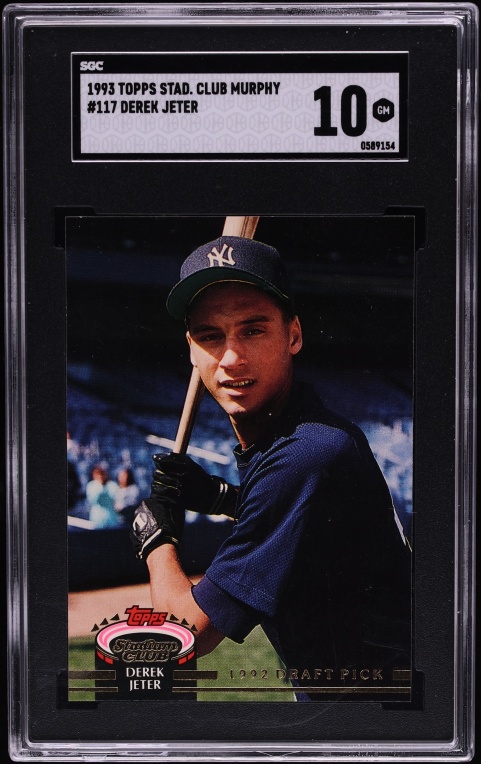 1993 Stadium Club Murphy Derek Jeter ROOKIE #117 SGC 10 GEM MINT