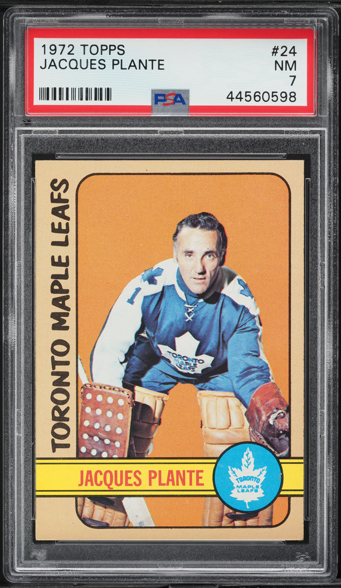 1972 Topps Hockey Jacques Plante #24 PSA 7 NRMT