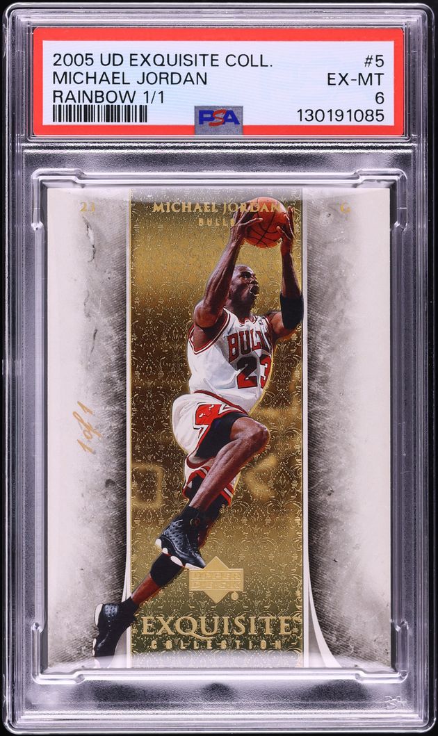 2005 Exquisite Collection Rainbow Michael Jordan 1/1 #5 PSA 6 EXMT