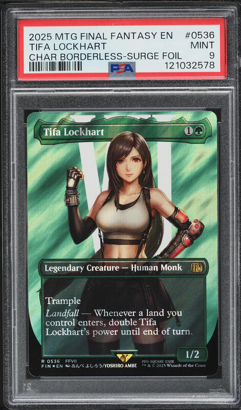 PSA9 鑑定済 ファイナルファンタジーⅦ カードダス ティファ 2023 Final Fantasy VII Japanese Anniversary Art Museum Tifa