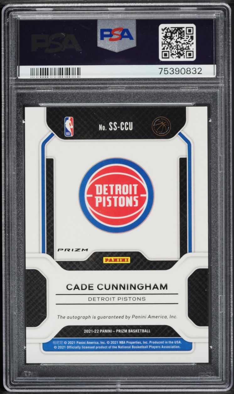 2021 Panini Prizm Sensational Choice Cade Cunningham ROOKIE AUTO DNA 10 PSA 10