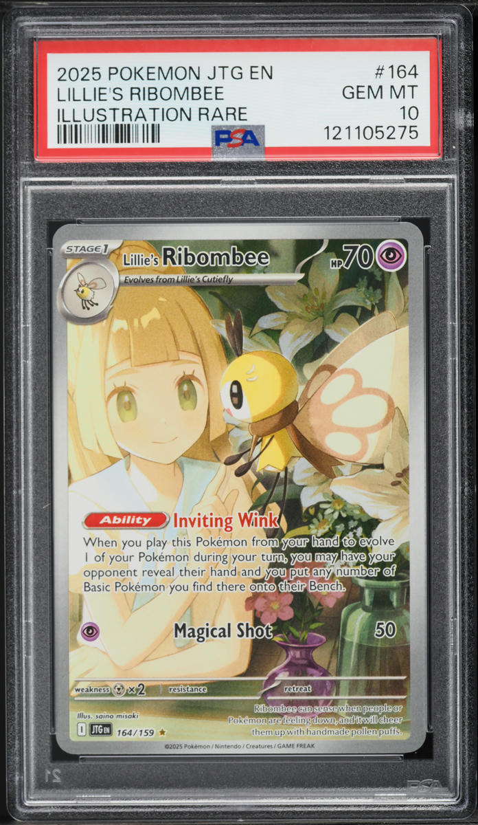 2025 Pokemon Scarlet & Violet Journey Together IR Lillie's Ribombee #164 PSA 10 GEM MINT