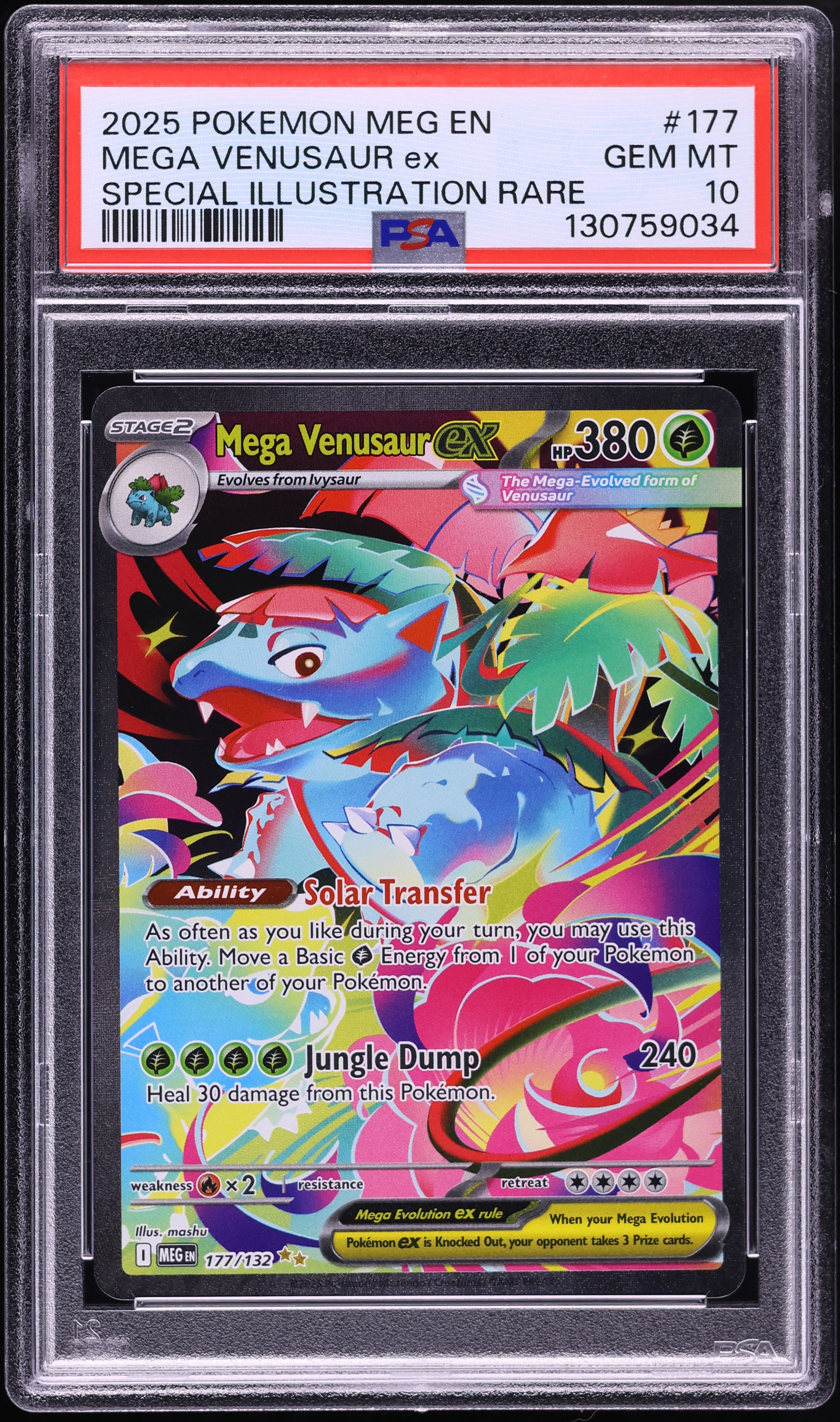 2025 Pokemon Mega Evolution SIR Mega Venusaur EX #177 PSA 10 GEM MINT