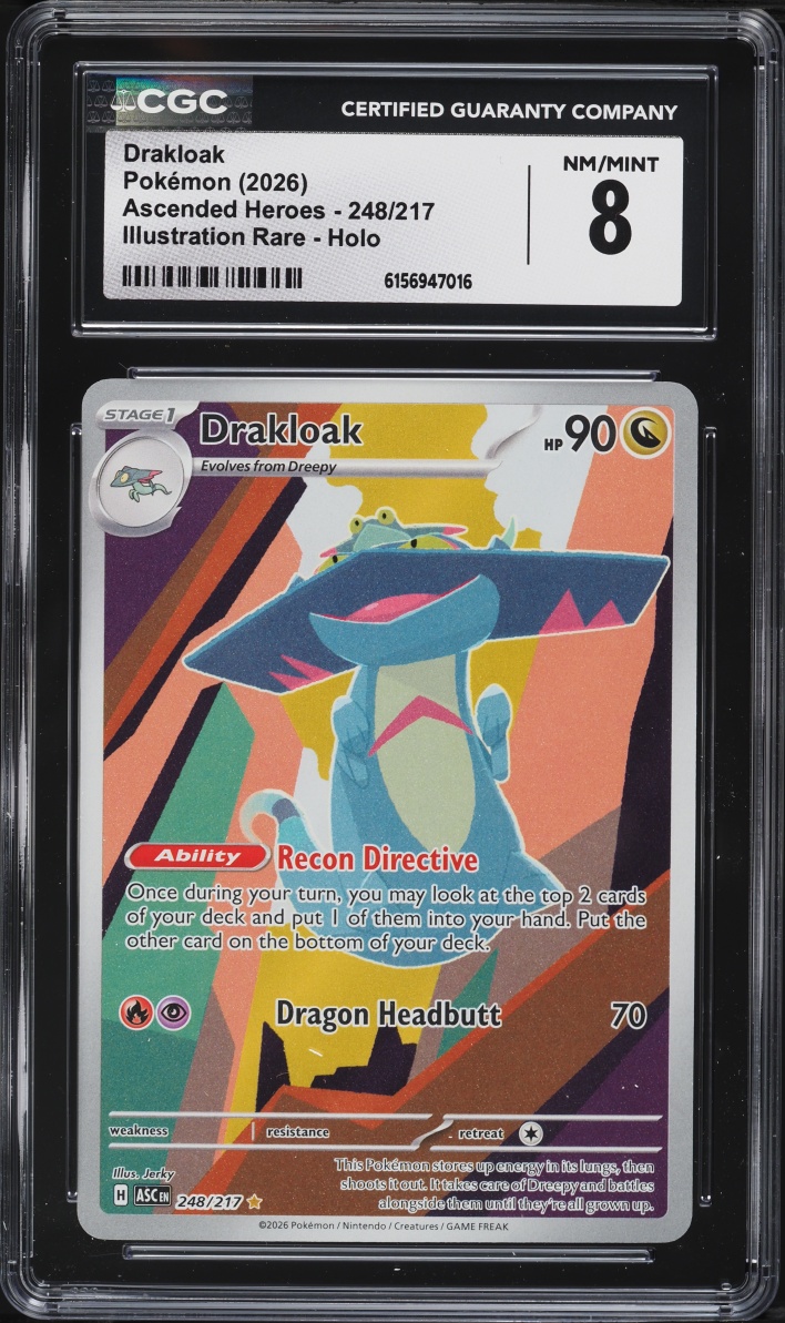 2026 Pokemon Mega Evolution Ascended Heroes IR Drakloak #248 CGC 8 NM-MT