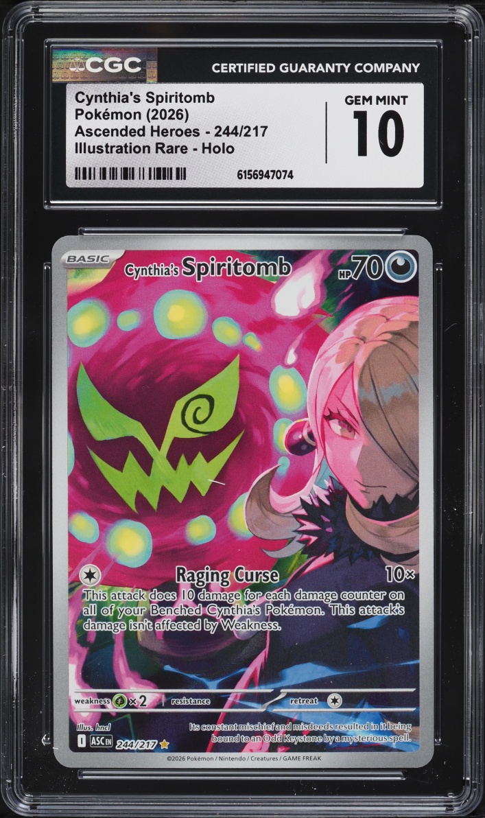 2026 Pokemon Mega Evolution Ascended Heroes IR Cynthia's Spiritomb #244 CGC 10 GEM MINT