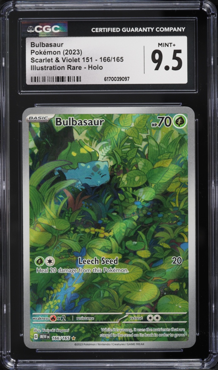 2023 Pokemon Scarlet & Violet 151 IR Bulbasaur #166 CGC 9.5 MINT+