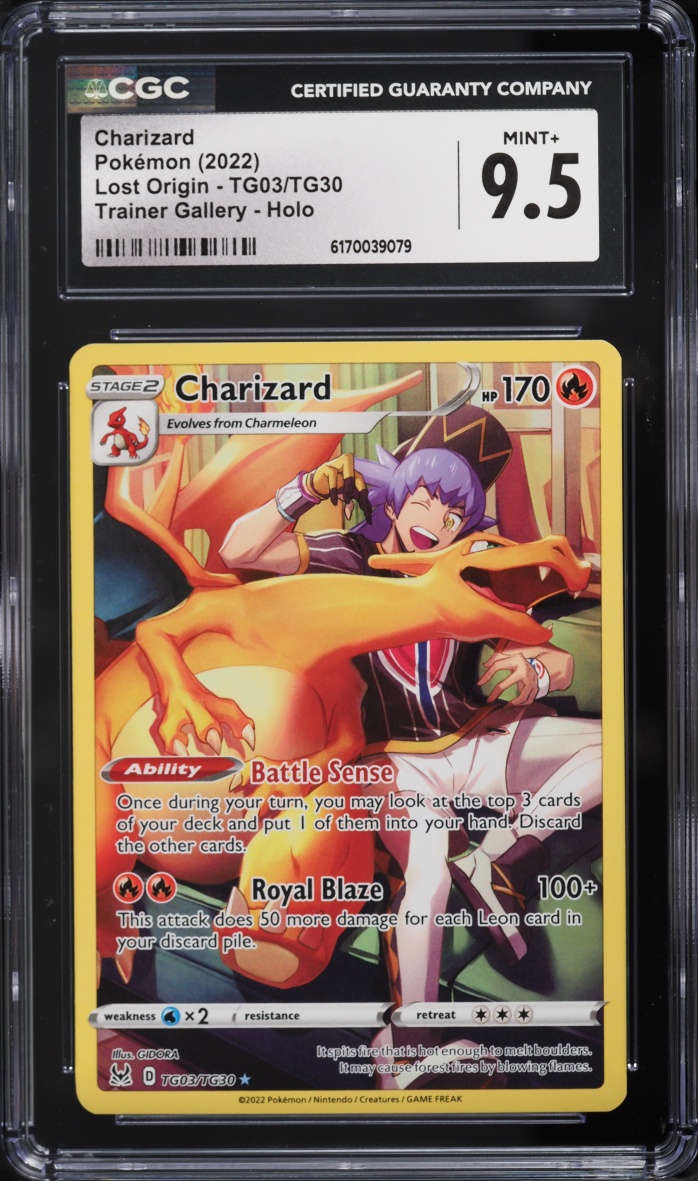 2022 Pokemon Sword & Shield Lost Origin Trainer Gallery CHR Charizard #TG03 CGC 9.5 MINT+