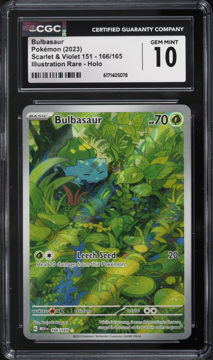 2023 Pokemon Scarlet & Violet 151 IR Bulbasaur #166 CGC 10 GEM MINT