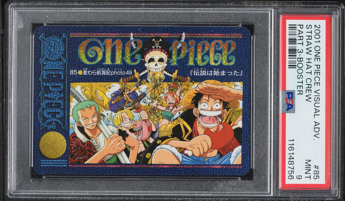 2001 One Piece Japanese Visual Adventure Part 3 Bandai Booster Straw Hat Crew #85 PSA 9 MINT
