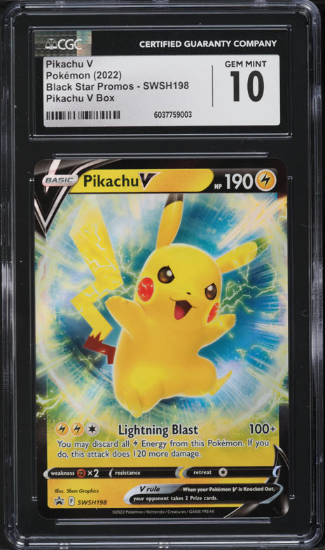 2021 Pokemon SWSH Black Star Promo Shining Fates Pikachu V #61 CGC