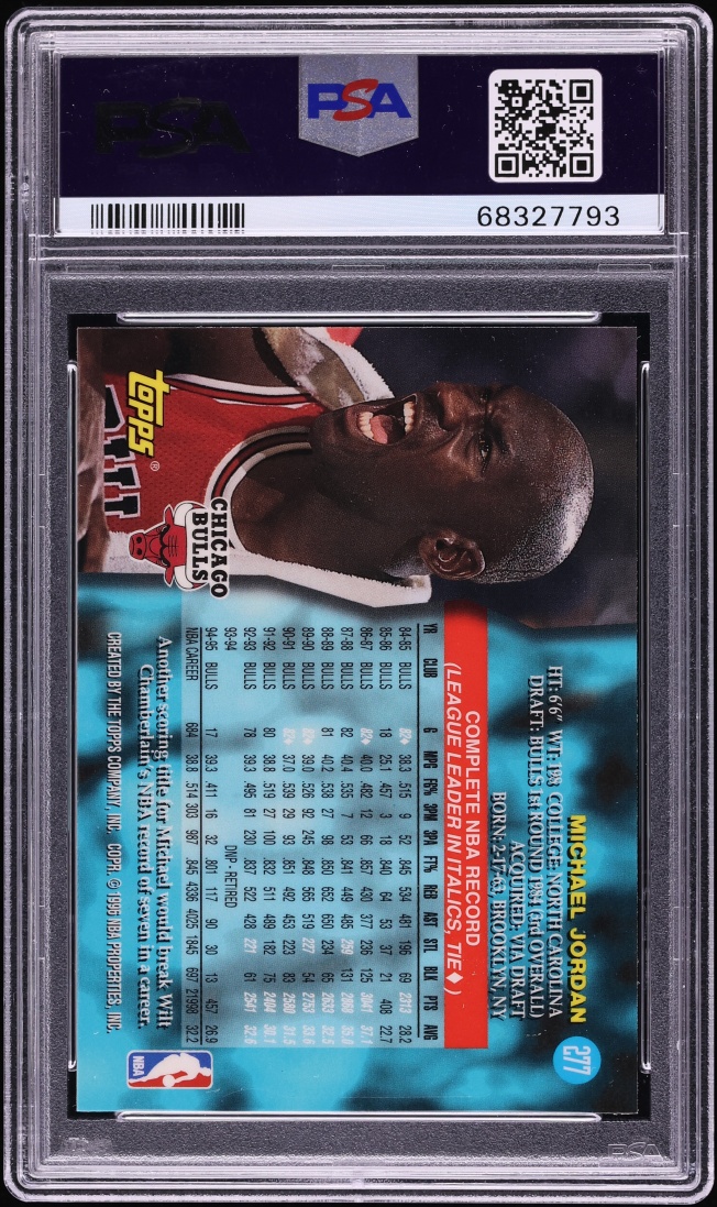 1995 Topps Power Boosters Michael Jordan #277 PSA 8 NM-MT