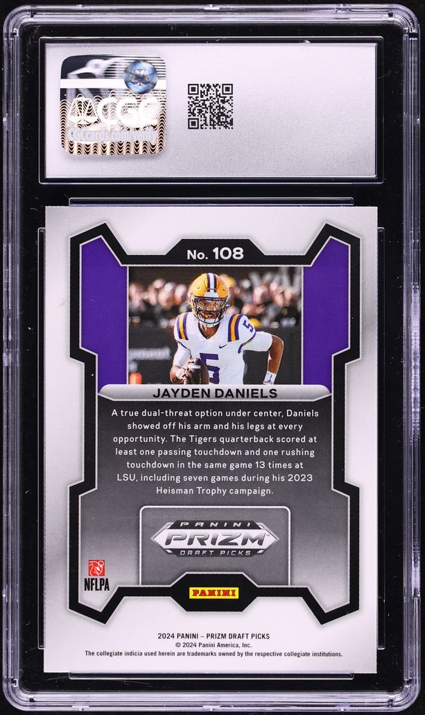 2024 Panini Prizm Draft Jayden Daniels ROOKIE #108 CGC 8.5 NM-MT+