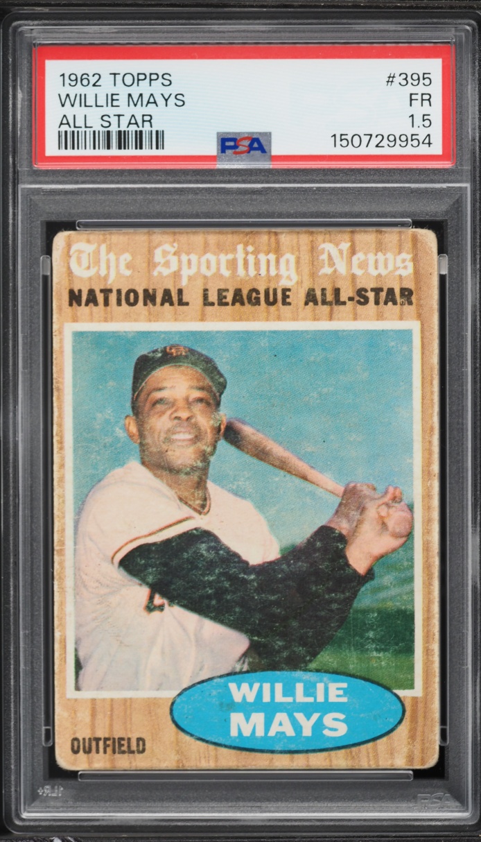 1962 Topps Willie Mays ALL-STAR #395 PSA 1.5 FR