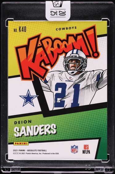 2025 Panini Honors Recollection Collection '21 Absolute Kaboom! Green Deion Sanders AUTO 1/1
