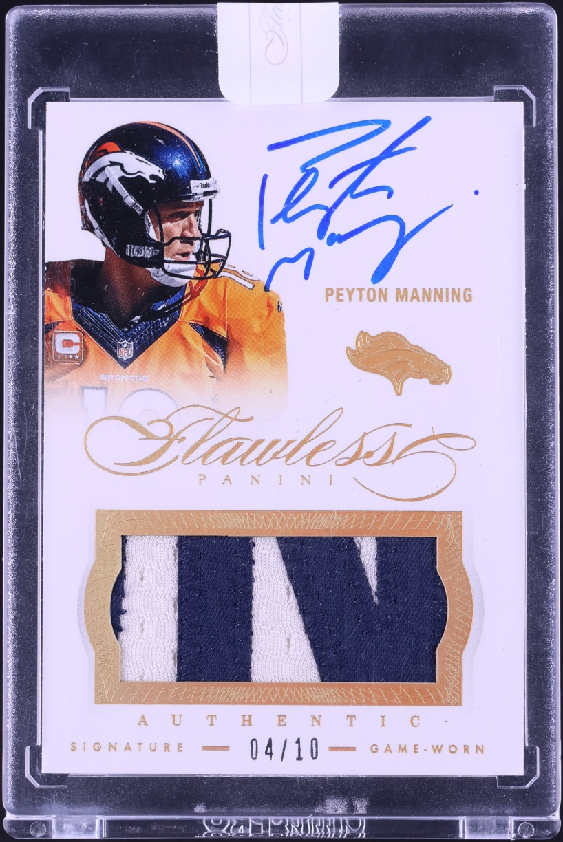 2014 Panini Flawless Gold Peyton Manning PATCH AUTO /10 #76