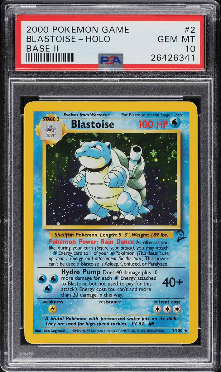 2000 Pokemon Base Set 2 Holo Blastoise #2 PSA 10 GEM MINT