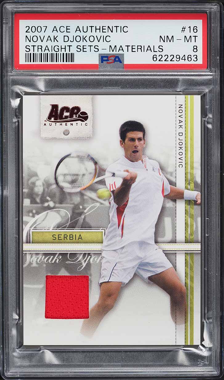 2007 Ace Authentic Straight Sets Novak Djokovic #16 PSA 9 MINT on
